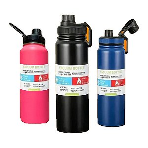 Garrafa Térmica 800 ml – Aço Inox, Parede Dupla com Isolamento a Vácuo