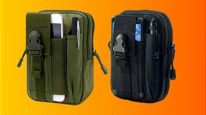 Bolsa Tática Militar DESC à Prova d'Água | Pochete Porta Treco Compacta em Nylon 600D
