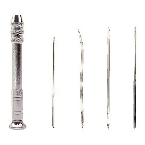 Kit Furador de Costura com 4 Agulhas Intercambiáveis – Metal Reforçado