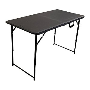 Mesa Dobrável Camper 120cm Preta Kala – Portátil e Resistente