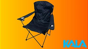 Cadeira Dobrável com Apoio de Braço Preta – Kala