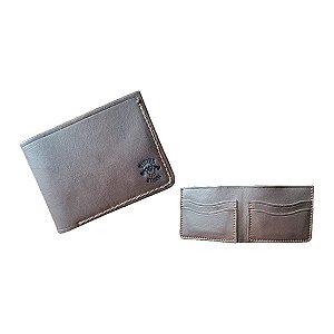 Carteira de Couro com Bolsos Viking Storm Artesanal