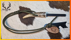 Pederneira Artesanal de Ferro-Cério com Cabo de Chifre de Cervo – Rbudernik Couros