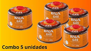 Promoção – Leve 5 Cartuchos de Gás Butano Kala 230g com Frete Grátis