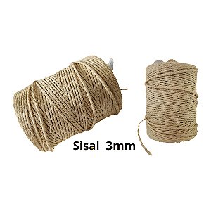 Fio de Sisal Natural 3mm por Metro – Artesanato e Decoração