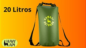 Saco Estanque Hawapi 20L Verde Escuro Impermeável PVC 500D