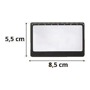 Lupa Lente Fresnel 3X Cartão para Fogo Solar e Sobrevivência