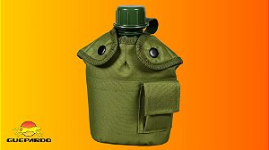 Cantil Guepardo 950ml com Capa em Nylon Verde