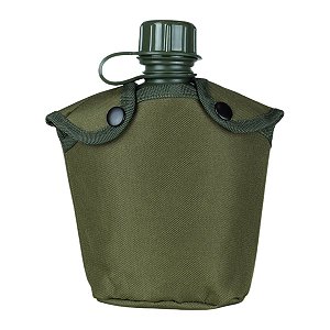 Cantil Guepardo 950ml com Capa em Nylon Verde