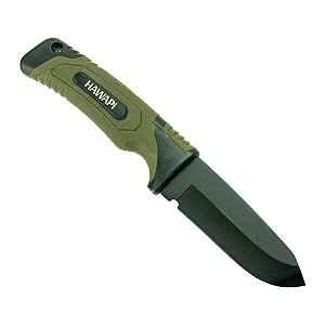 Faca Hawapi com Bainha Verde para Camping e Outdoor