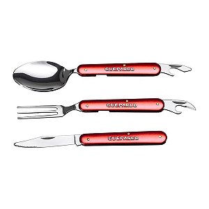 Conjunto de Talheres Trekker Guepardo Dobrável com Estojo