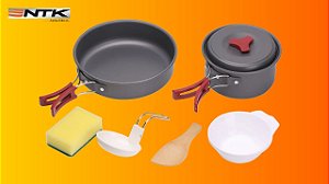 Conjunto de Panelas Camp 2 NTK 7 Peças Compacto Camping