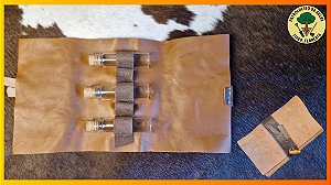 Kit Porta Temperos Portátil com 3 Frascos de Vidro para Camping