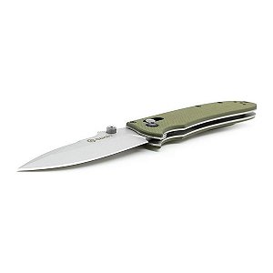 Canivete Dobrável Ganzo G704 Verde com Cabo G10 e Trava Axis Lock