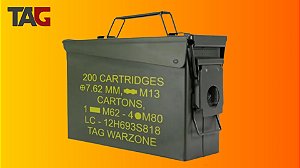 Caixa de Munição Tática Ammo Box 30 TAG para 200 Cartuchos