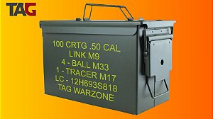 Caixa Tática TAG Ammo Box 50 Resistente Multiuso Verde Militar