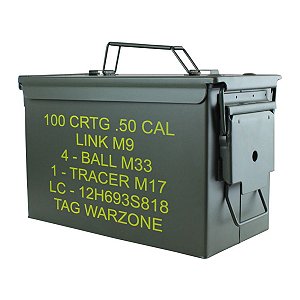 Caixa Tática TAG Ammo Box 50 Resistente Multiuso Verde Militar