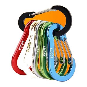 Mosquetão Multifuncional em Alumínio Booms Fishing Cores Sortidas