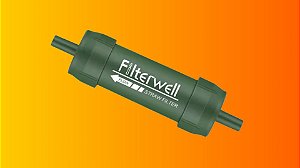 Filtro de Água Portátil Filterwell Ultrafino 0.01 Microns para Camping e Sobrevivência