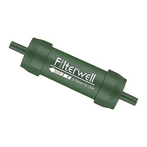 Filtro de Água Portátil Filterwell Ultrafino 0.01 Microns para Camping e Sobrevivência