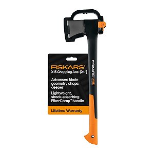 Machado de Corte Fiskars X-Series X15 com Cabo Absorvedor de Impacto 58,4 cm