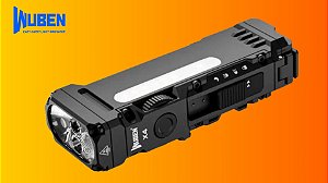 Wuben X4 – Lanterna Compacta Multifuncional Recarregável USB-C 1500 Lumens