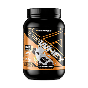 Gold Whey Concentrado Sabor Cookies and Cream Pote 900g - Adaptogen