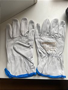 LUVA COURO VAQUETA - PUNHO 7CM - MARCA SCHMITZ - REF LV - 8M, 9G, 10GG E 11XG