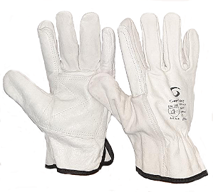 LUVA COURO VAQUETA - PUNHO 7 CM - MARCA SUPER SAFETY - REF SS Vac - G/10