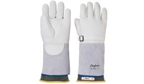 LUVA COBERTURA COURO VAQUETA MÃO - ANTEBRAÇO RASPA - MARCA CONFORTO - REF L42VR30G-10-G