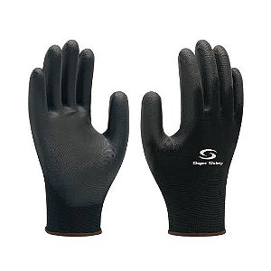 Luva PU Multitato Super Safety SS1003 CA 32034 Preta