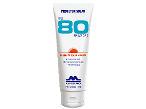 PROTETOR SOLAR FPS 80 - 120ML - FPUVA 28,7 - MARCA MAVARO