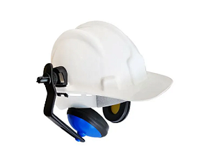 CAPACETE PLT ACOPLADO COM PROTETOR AUDITIVO CONCHA - MARCA PLASTCOR