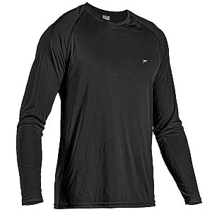 CAMISETA PROTEÇÃO UV 50+ - MANGA LONGA - MARCA POKER – PRETA REF 04422