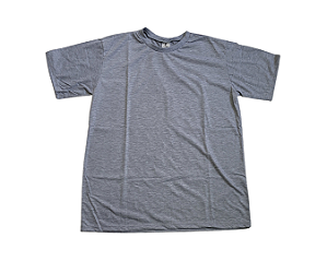 CAMISETA UNIFORME MANGA CURTA GOLA REDONDA - CINZA