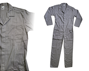 MACACÃO UNIFORME BRIM - MANGA LONGA - CINZA