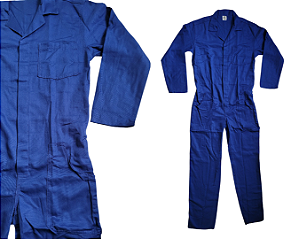MACACÃO UNIFORME BRIM - MANGA LONGA - AZUL