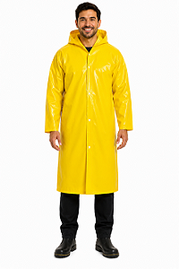 Capa de Chuva PVC Forrado Amarela Prot-Cap 10001P CA 36758