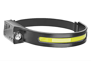 LANTERNA DE CABEÇA CICLOP – RECARREGÁVEL - 270 LUMENS COB LED E 110 LUMENS LED – MARCA NAUTIKA