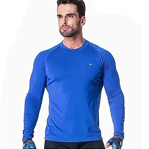 Camiseta Térmica Skin New Poker – Segunda Pele - Cor Azul Royal