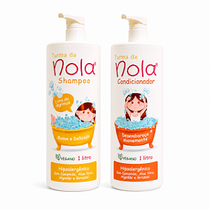 Kit Shampoo e Condicionador Turma da Nola 1 L