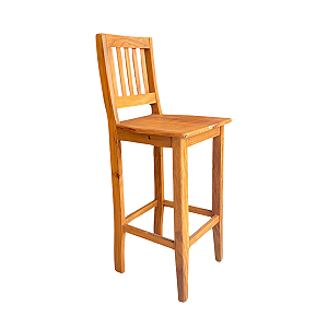 Banqueta Rústica Lisboa em Madeira Maciça de Demolição