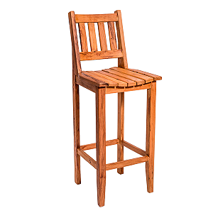 Banqueta Rústica Fortaleza em Madeira Maciça de Demolição