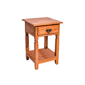 Mesinha de Cabeceira Rústica Mineira em Madeira Maciça de Demolição