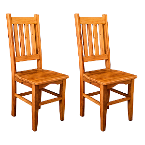 Kit com 2 Cadeiras Rústicas Alemã em Madeira Maciça de Demolição