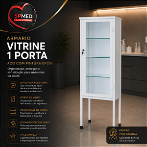 Armário Vitrine com 1 Porta
