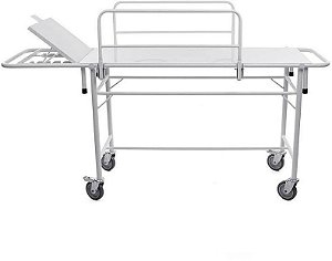 Carro Maca/Padiola de 5" c/ Rodízios e Grade Epoxi p/ Obeso + COLCHONETE