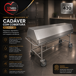 Carro para Transporte de Cadáver com Cobertura