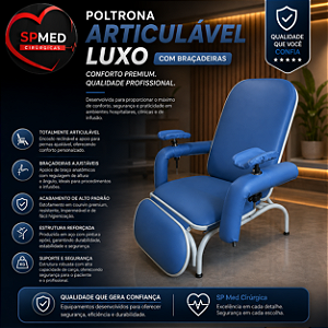 Poltrona Articulável Luxo c/ Braçadeiras