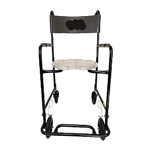 Cadeira de Banho/Higiênica Simples  -  Preta / Cinza - 85 kg